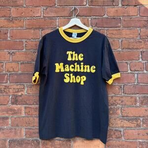 the machine shop Flint Michigan ringer t shirt L